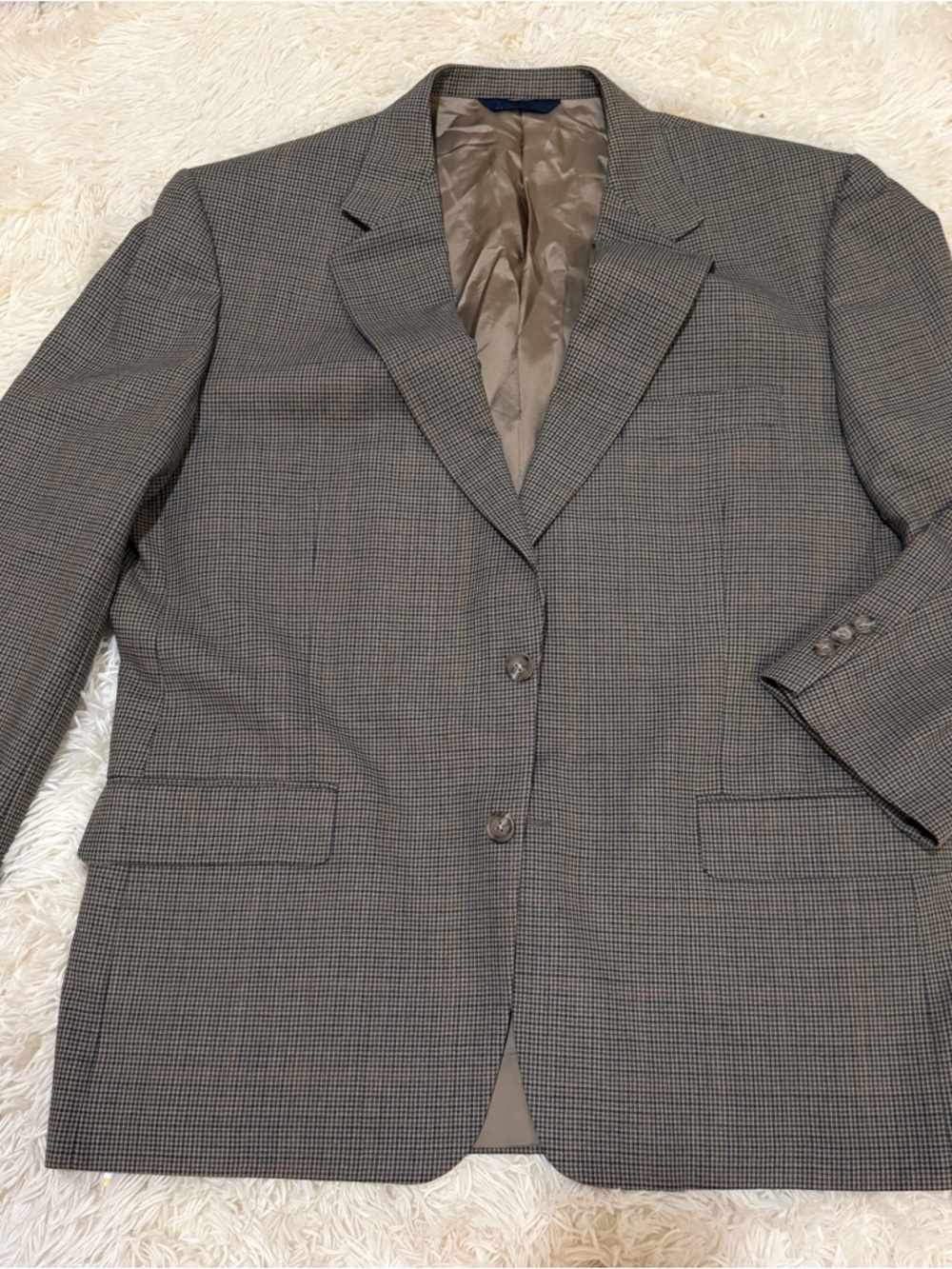 Burberry Brown Micro-Check Sport Coat with Gray Pattern